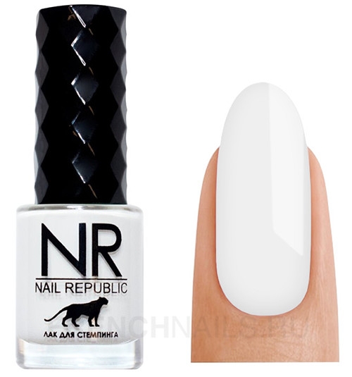 Nail Republic Лак для стемпинга №04 Белый (10 мл)