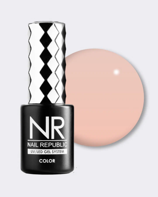 Nail Republic-004 Skin гель-лак камуфлирующий, Телесно-розовый полупрозрачный (10 мл)