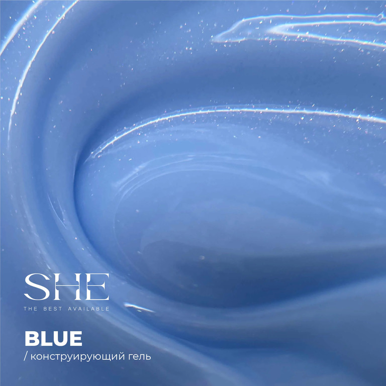 SHE GEL CONSTRUCTION TINSEL BLUE 30 мл