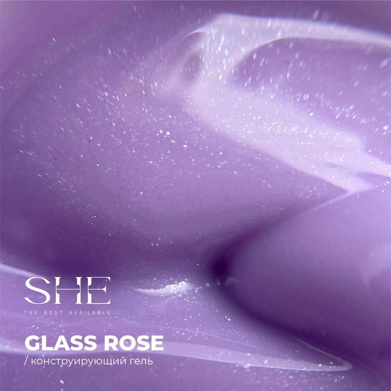 SHE GEL CONSTRUCTION TINSEL GLASS ROSE 30 мл