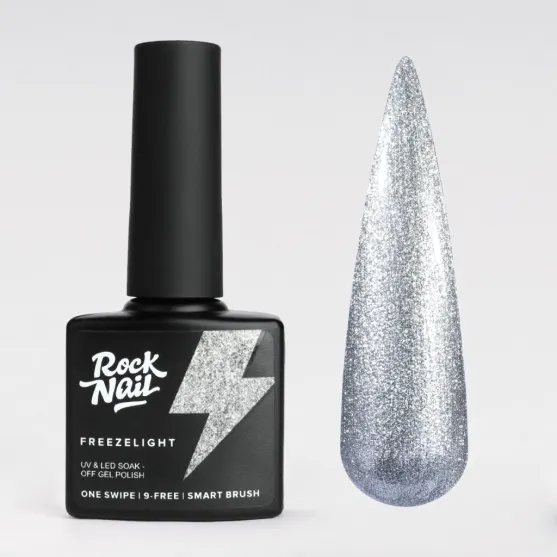 RockNail Гель-лак Freezelight 340 Silver Flash 10 мл