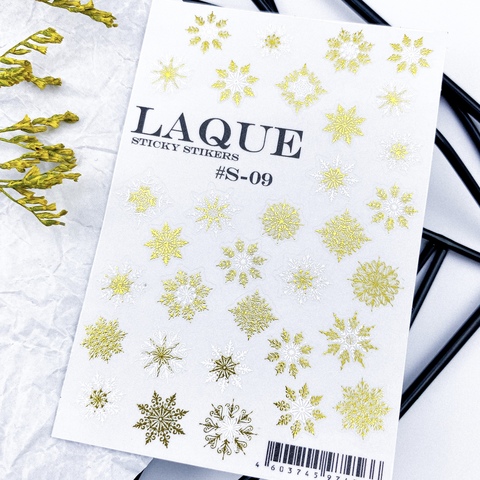 Laque Слайдер дизайн #S-09 WHITE & GOLD